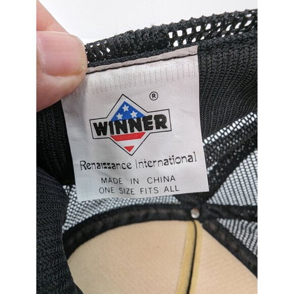 M H Valve Company Logo Men Black Wide Brim Braid Mesh Back Adj Snapback Cap Hat - Picture 8 of 8